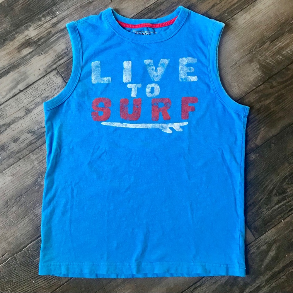 Old Navy Boys Sleeveless Surf Tee.